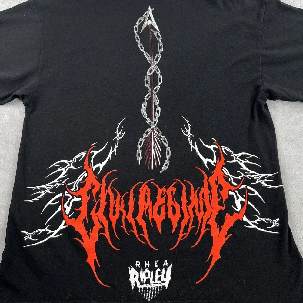 Civil Regime WWE Rhea Ripley T-Shirt M Black Mens Wrestling Goth Graphic Metal